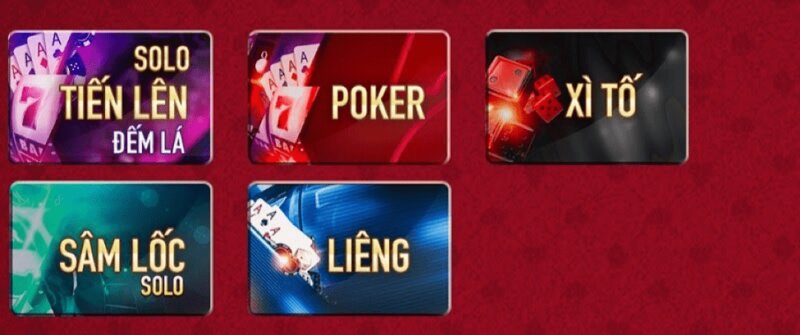Giao diện vào sảnh game bài tại nhà cái Manclub
